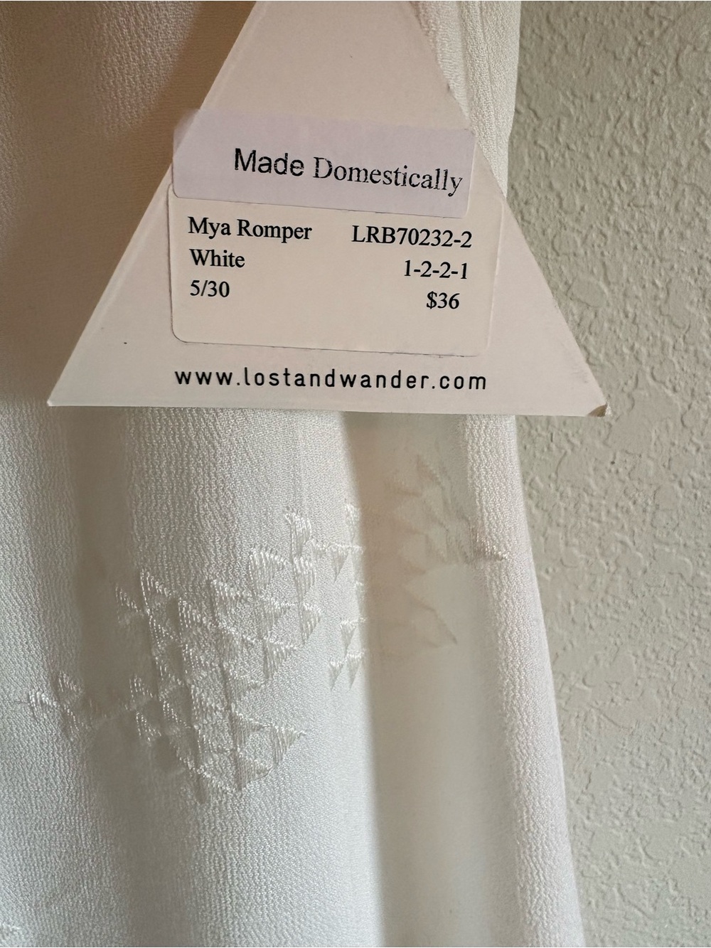 Lost + Wander - Mya Romper In White — image 5 of 8